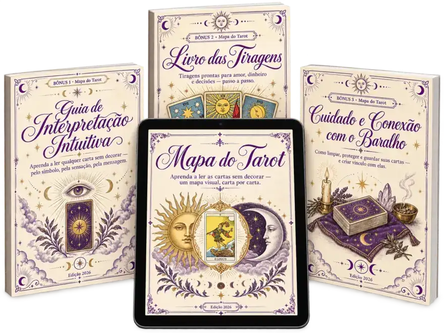 Mapa Completo do Tarot — com todos os materiais e bónus